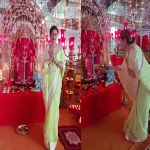 Bollywood celebrities ke ghar viraje Ganpati Bappa bhakti me Dube kalakar