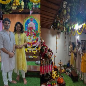 Bollywood celebrities ke ghar viraje Ganpati Bappa bhakti me Dube kalakar