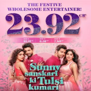 Janiye janhvi Kapoor aur Varun Dhawan ki film Sunny Sanskari Ki Tulsi Kumari ka teen Dinon ka box office collection
